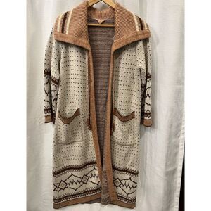Cozy Tan and Cream Cardigan